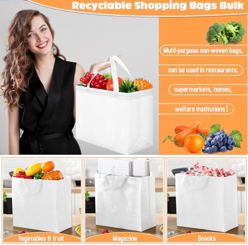 Windyun Reusable Grocery Bags Non Woven with Handles - Image 4