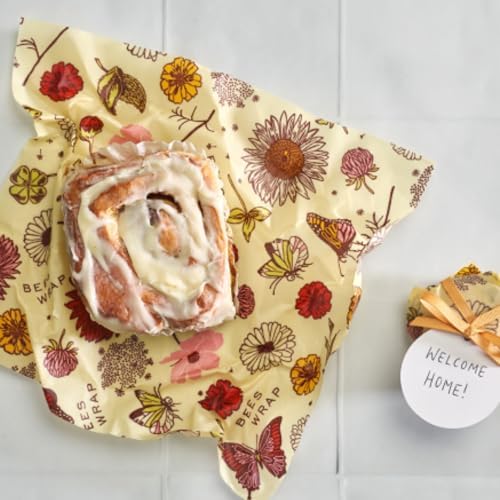 Bee's Wrap Beeswax Food Wraps, 3 Medium Pack - Meadow Magic - Image 5