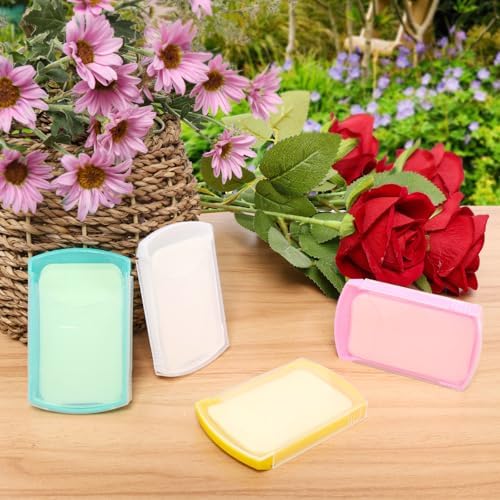 HongyiTime 2 Boxs (100 Sheets) Hand Washing Soap Sheets for Outdoor Travel,Portable Camping Hand Soap,Hiking Washing Hand Bath Paper Soap for Travel,BBQ,Party,School,Girls(Yellow&Pink) - Image 7