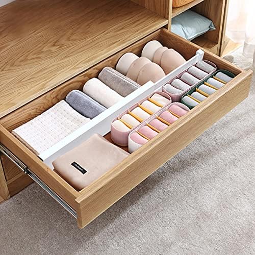 ANTOWIN Expandable Bamboo Drawer Dividers, Drawer Separators,17-22 inches Adjustable Spring-loaded Organizer for Large Utensil, Clothes, Tools Drawers, 6Pack (White) - Image 4