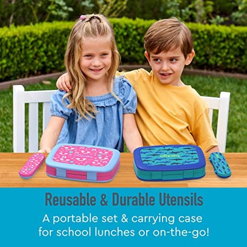 Bentgo Kids Plastic Utensil Set with Fork, Spoon, & Storage Case - Image 2