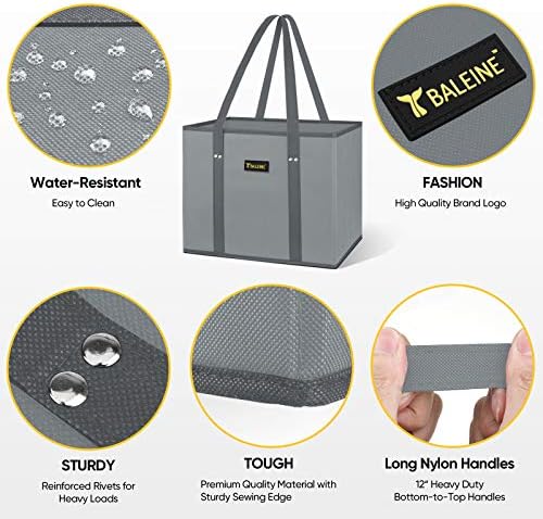 BALEINE 1PK Reusable Grocery Bags, Heavy Duty Shopping Tote Bag - Image 3