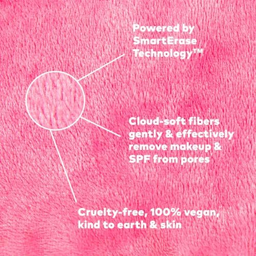 The Original MakeUp Eraser PRO, Effortlessly Remove All Makeup Using Only Water, Including Waterproof Mascara, Eyeliner, Foundation, Lipstick, Sunscreen,and More! Original Pink, 1ct. - Image 4