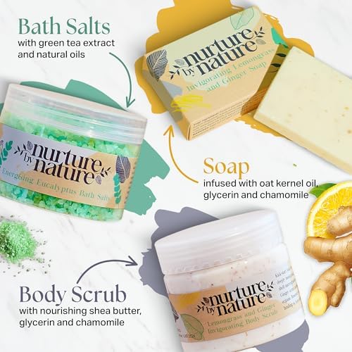 Nurture by Nature Vegan Gifts for Women - Home Spa Kit, Bath Set - Image 5