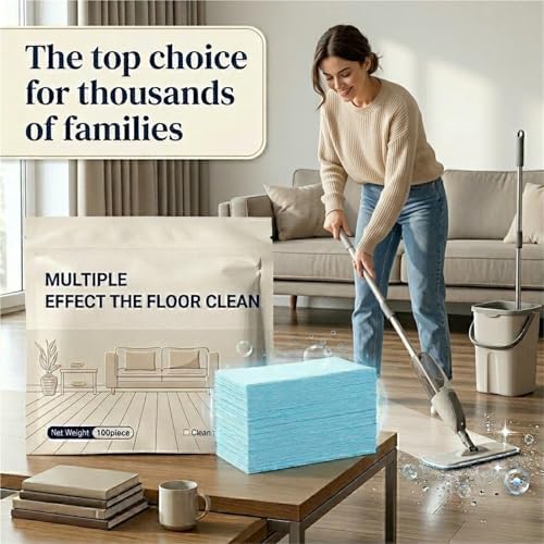 100 Piece Floor Cleaning Tablets Multi-Surface Cleaner - Heavy Duty Dissolvable Floor Cleaner Tablets for Mopping, No-Rinse Laminate Floor Cleaner, Tile & Hardwood Floor Revive, Fresh Scent(I Black) - Image 2