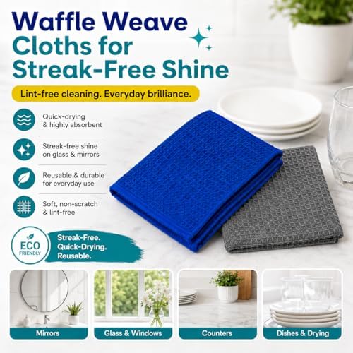 Ultimate Cleaning Kit – 7 Items: 2 Swedish Dishcloths, 2 Compressed Cellulose Sponges, 2 Glass Cleaning Cloths, 1 Mesh Scrubbing Cloth (No Metal) | Low-Waste, Plant-Based Essentials - Image 6