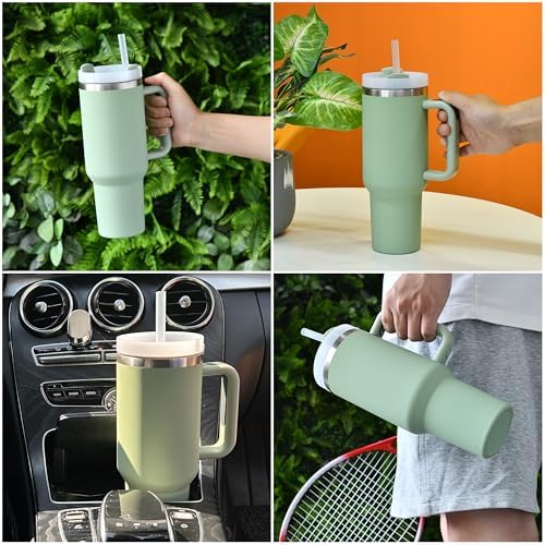 6 Pack Stanley Straws for 40 oz Tumbler - Stanley Replacement Straw with 2 Cleaning Brushes, Reusable BPA-Free Plastic, 40 oz Tumbler Accessories - Image 6