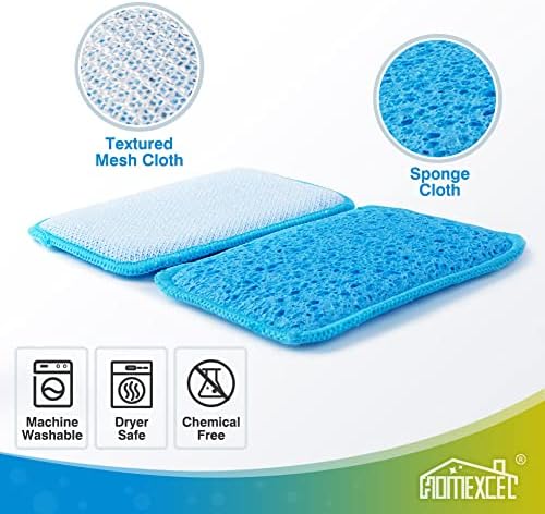 HOMEXCEL 12PK Scrub&Wipe Cloths, Dual-Sided Non-Scratch Sponges for Kitchen - Image 3