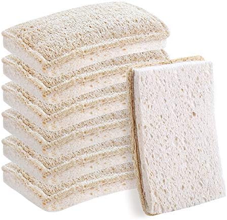 Loofah Dish Sponges Kitchen,Organic Natural Sponges for Dishes,Non Scratch Eco Friendly Biodegradable for Cleaning,6PCS by Unknown