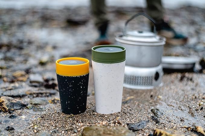 Circular and Co Reusable Coffee Cup 12oz/340ml - The World's First Travel Mug Made from Recycled Coffee Cups, 100% Leak-Proof, Sustainable & Insulated (Cream & Honest Green) - Image 6