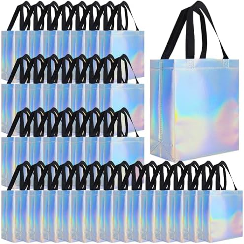 Eccliy 80 Pcs Reusable Gift Bags, Medium, Rainbow by Eccliy