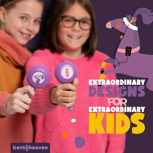 Bentoheaven Kids Utensils Set with Case, Reusable Fork & Spoon, Horse - Image 5