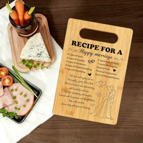 Wedding Gifts for Couples 2026, Bridal Shower Gifts, Engraved Wood Cutting Boards for Couples Husband Wife, Mr and Mrs/Wedding/Engagement Gift for Newlyweds Bride and Groom - Image 2