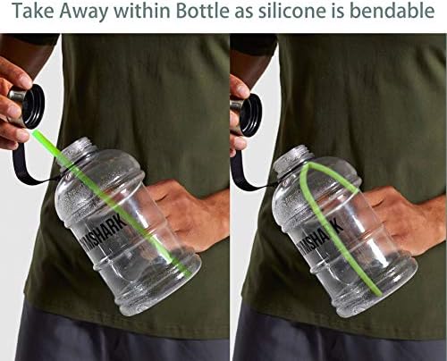 Extra Long 14.5 Inch Reusable Silicone Straws for Wine Bottle,1 Gallon/128 64 75 OZ Water Bottle,Mugs,1/Half Gallon Hydro Water Jug, Flexible Tall Giant Big Gallon Jug Drinking Straw With Brush-8 Pack - Image 6