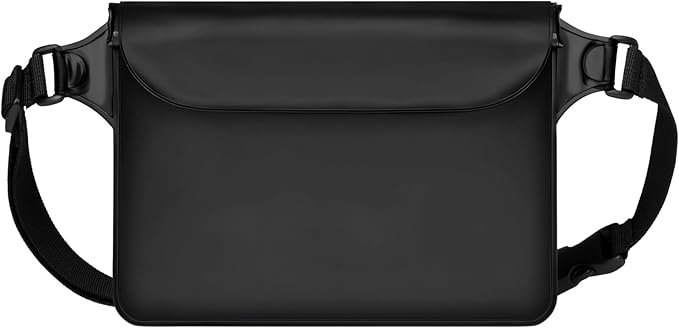 F-color Waterproof Fanny Pack - Cruise Essentials 2025 - Waterproof Pouch, Triple Zipper Roll-Top Dry Bag for Phone with Adjustable Waist Strap, Keep Passport Valuables Dry for Beach Kayaking Boating