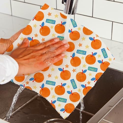 Beeswax Food Wrap, Orange Pineapple Avocado Wrap, 9 Pack Eco-Friendly Food Storage, Sandwich, Snack, Bowl Covers, Organic, Sustainable, Zero Waste, Plastic-Free, 1XL, 3M, 5S - Image 6