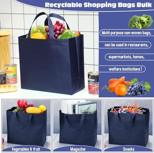 Windyun Reusable Grocery Bags Non Woven with Handles - Image 5