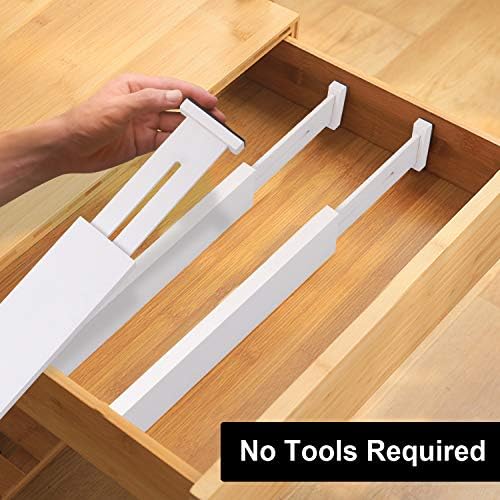 Bamboo Drawer Dividers, Adjustable Drawer Organizers, Fits 12.6–16" Drawers - Image 6