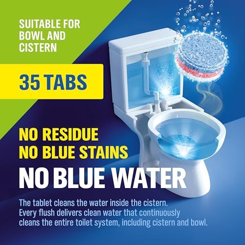 WoldoClean 3in1 Toilet Bowl Cleaner Tablets 35 Uses - Automatic Tank & Bowl Descaler, Heavy Duty Limescale & Hard Water Stain Remover, Eucalyptus Scent, No Blue Water Dye - Image 4