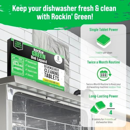 Rockin' Green Dishwasher Cleaner Citrus Lime Tablets 8 Pack - Image 4
