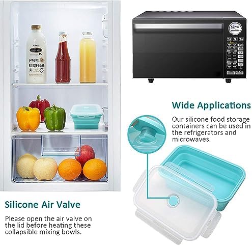 Alimat PluS 40.5oz Collapsible Silicone Food Storage Containers 4 Pack - Image 4