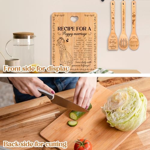 Bridal Shower Gifts, Wedding Gifts - Happy Marriage Cutting Board Set - Image 4