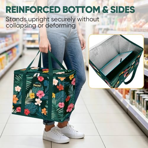 BALEINE 3PK Insulated Reusable Grocery Bag, Heavy Duty Shopping Tote - Image 3