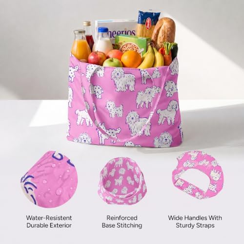 Stelle Lightweight Reusable Grocery Bag with Handles Ripstop Nylon Foldable Tote Shopping Bags for Travel and Groceries - Image 4