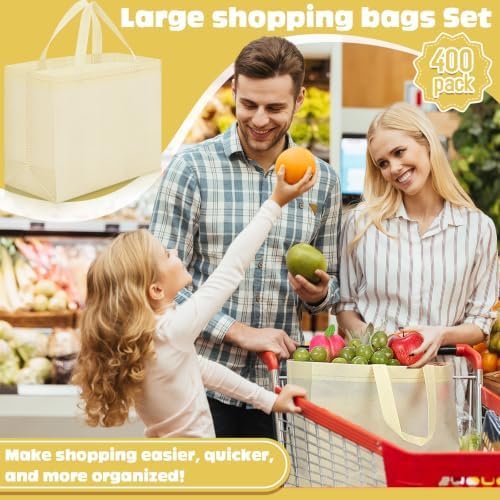 Windyun Reusable Grocery Bags Non Woven with Handles - Image 2
