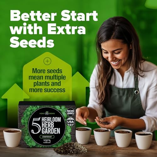 HOME GROWN 5 Herb Indoor Garden Starter Kit, Christmas Gardening Gift - Image 6