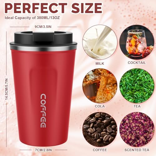 CS COSDDI 12 oz Coffee mug - Stainless Steel Coffee Cup with Leakproof Lid - Image 2
