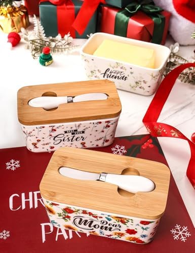 Gifts for Mom Birthday Gifts for Women Dear Mom Thanksgiving Christmas Birthday Mothers Day Gifts for Mom Butter Dish with Lid - Image 6