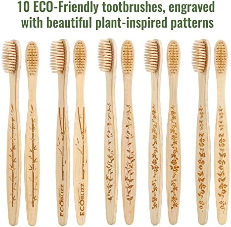 Bamboo Toothbrushes - Biodegradable Eco Friendly Soft Toothbrushes for Adults, Kids - Natural Wooden Toothbrushes with Soft Bristles - 10 Pcs Family Toothbrush Pack - Image 4