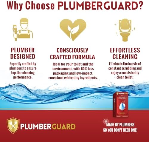 Toilet Tablets 4 Pack | Bleach & Chlorine Free, Dual-action Whitening with 1% Hydrogen Peroxide | Plumbers' Choice | Automatic Toilet Bowl Cleaner Tablets | Long-lasting Cleaning Supplies - Image 4