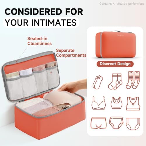OlarHike Packing Cubes for Travel,Gifts for Women Mom,Anti-Tearing Suitcase Organizer for Luggage with Shoe & Hanging Toiletry Bag,Vacation Essentials & Accessories for Cruise Ship,11 Set,Orange - Image 5