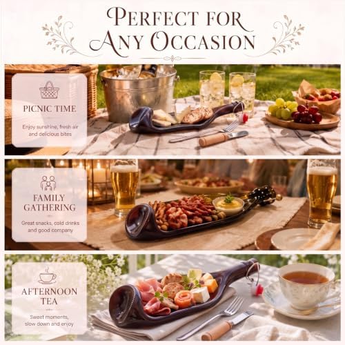 Bokon 1 Pcs Wine Gifts Melted Serving Tray, Brown, Small Beer Bottle - Image 5