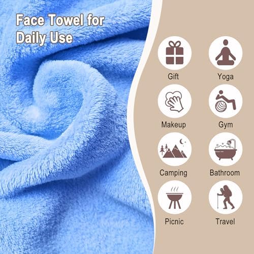KODAMO Makeup Remover Cloth, Reusable Makeup Remover Pads Washable with Mesh Bag, Microfiber Makeup Removal Face Wash Cloths with Just Water, Gentle Soft, 12 Pack - Image 5