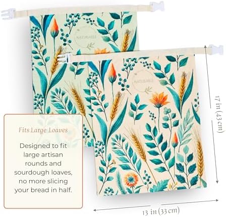 Beeswax Bread Bag for Homemade Bread & Beeswax Wrap Set - Image 2