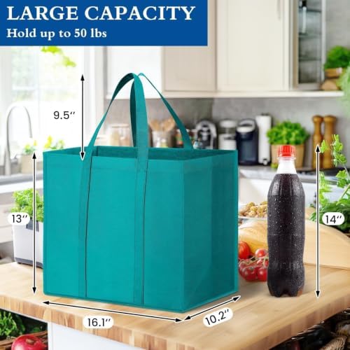 Reusable Grocery Shopping Bags 10 Pack Large Foldable Tote Bags Bulk - Image 4