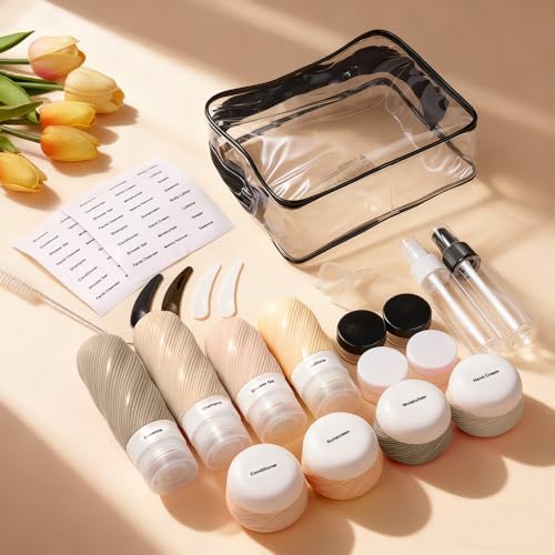 LitBear 23 Pack TSA Approved Travel Bottles for Toiletries, Leak Proof - Image 2