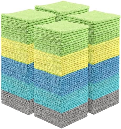 HOMEXCEL Microfiber Cleaning Cloth 400 PK, Towels for Cars, Shop Rags - Image 7