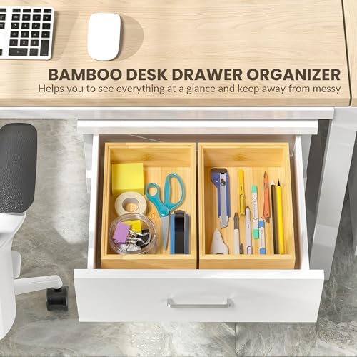 Bamboo Kitchen Drawer Organizer, Deep 2-Pack, 9" x 6" x 2.5" - Image 4