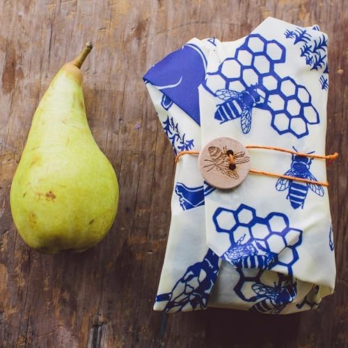 Bee's Wrap Beeswax Food Wraps, 2 Medium & Sandwich Pack - Bees & Bears - Image 5