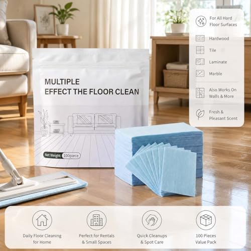 100PCS Multi-surface Floor Cleaning Tablets, Floor Cleaning Tablets Multi-Surface Cleaner, Concentrated Cleaner, for Hardwood Laminate,Tile Walls Bathrooms & Kitchen - Image 4