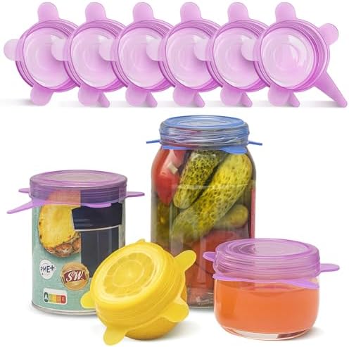 Orblue Silicone Stretch Lids 6-Pack Small for Fresh Food Storage - Seal in Flavors, Keep Food Fresh and Reduce Waste Lilac by Orblue