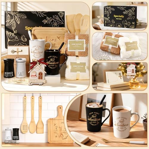 Maustic House Warming Gifts New Home, 14 Pcs New House Gift Basket, Housewarming Present for Homeowners Couples Women, Closing Gifts for Home Buyers - Image 6