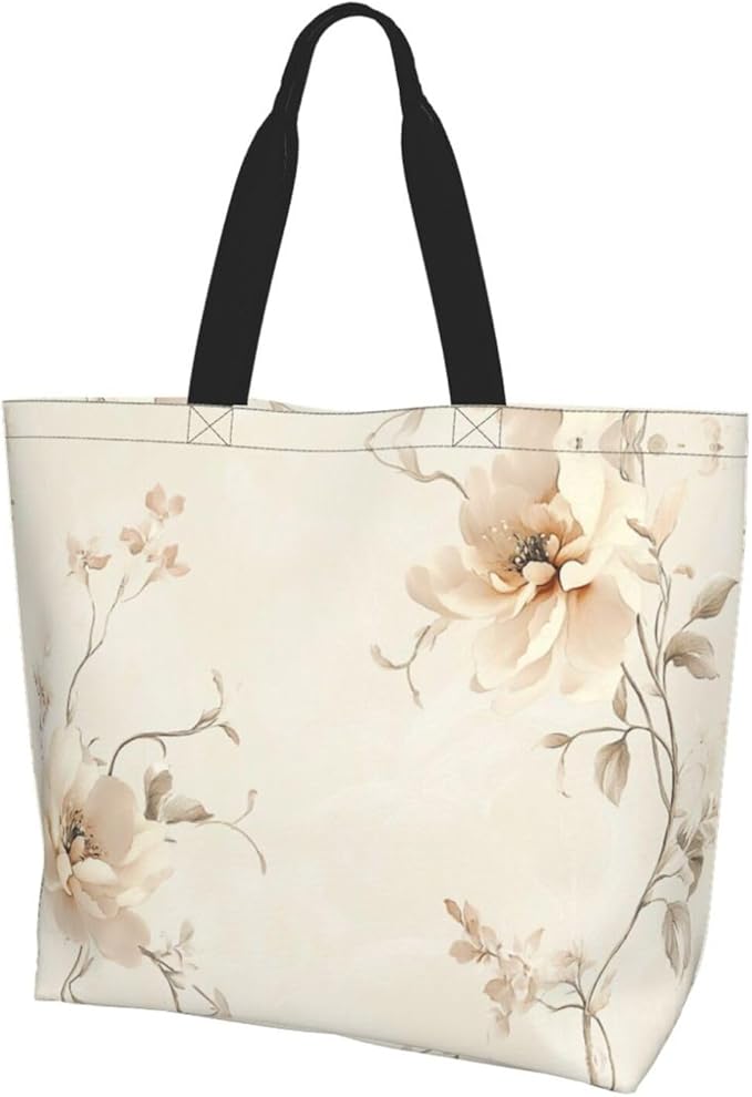 Tote Bag Shoulder Bags for Women Grocery Shopping Bag Reusable Bags Boho-Red Paisley 1