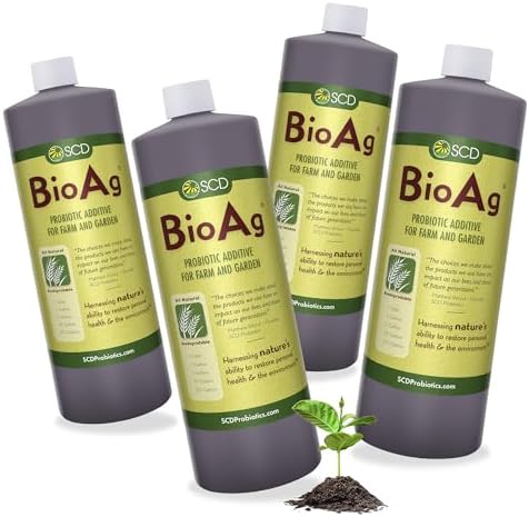 SCD Probiotics BioAg, Organic Farm & Garden Soil Builder Microbes - 4 Pack by SCDProbiotics