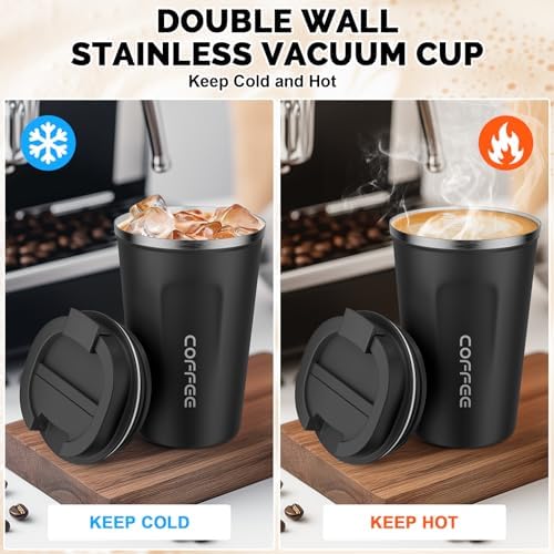 CS COSDDI 12 oz Coffee mug - Stainless Steel Coffee Cup with Leakproof Lid - Image 3