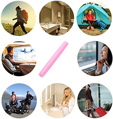 Plastic Travel Toothbrush Cover Portable Toothbrush Box, Breathable Design with Air Hole More Container Toothbrush Tube Container for Home Daily Travel Camping School Business Trip (Pink) - Image 4